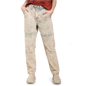 BP + Wildfang Utility Carpenter Jeans Coral Acid Wash Size 12 NWOT